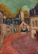 Emile Bernard La rue Rose a Pont Aven oil painting